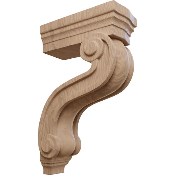 Ekena Millwork 3 7/8"W x 8"D x 13"H Los Angeles Hollow Back Corbel, Mahogany COR03X08X13HAGM - main